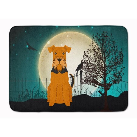 Carolines Treasures Halloween Scary Airedale Machine Washable Memory Foam Mat BB2231RUG